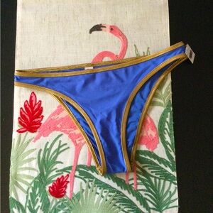 🆕 aerie Blue and Gold Bikini Bottom 🦋💛🐬